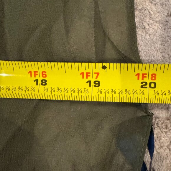 Designer Sue Wong SILK Evening Scarf Shawl Runner Large Olive Green Hand Bead #7 - Picture 4 of 13